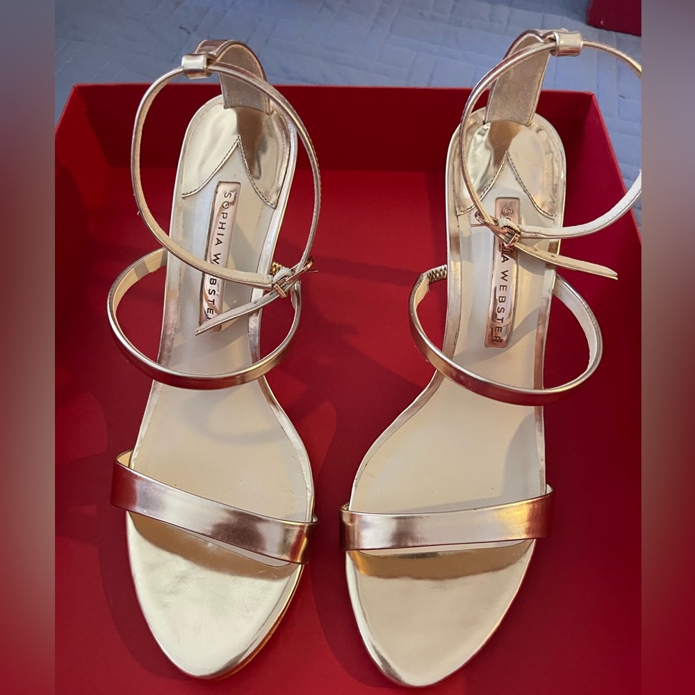 SOPHIA WEBSTER
ROSALIND MID - HIGH HEELED
SANDALS - CHAMPAGNE - Picture 7 of 9